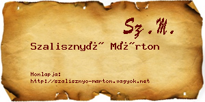 Szalisznyó Márton névjegykártya
