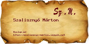 Szalisznyó Márton névjegykártya